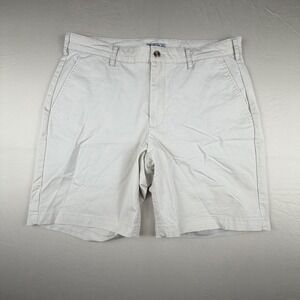 Peter Millar Crown Comfort Shorts Classic Fit Mens 34 Beige Solid Stretch Chino